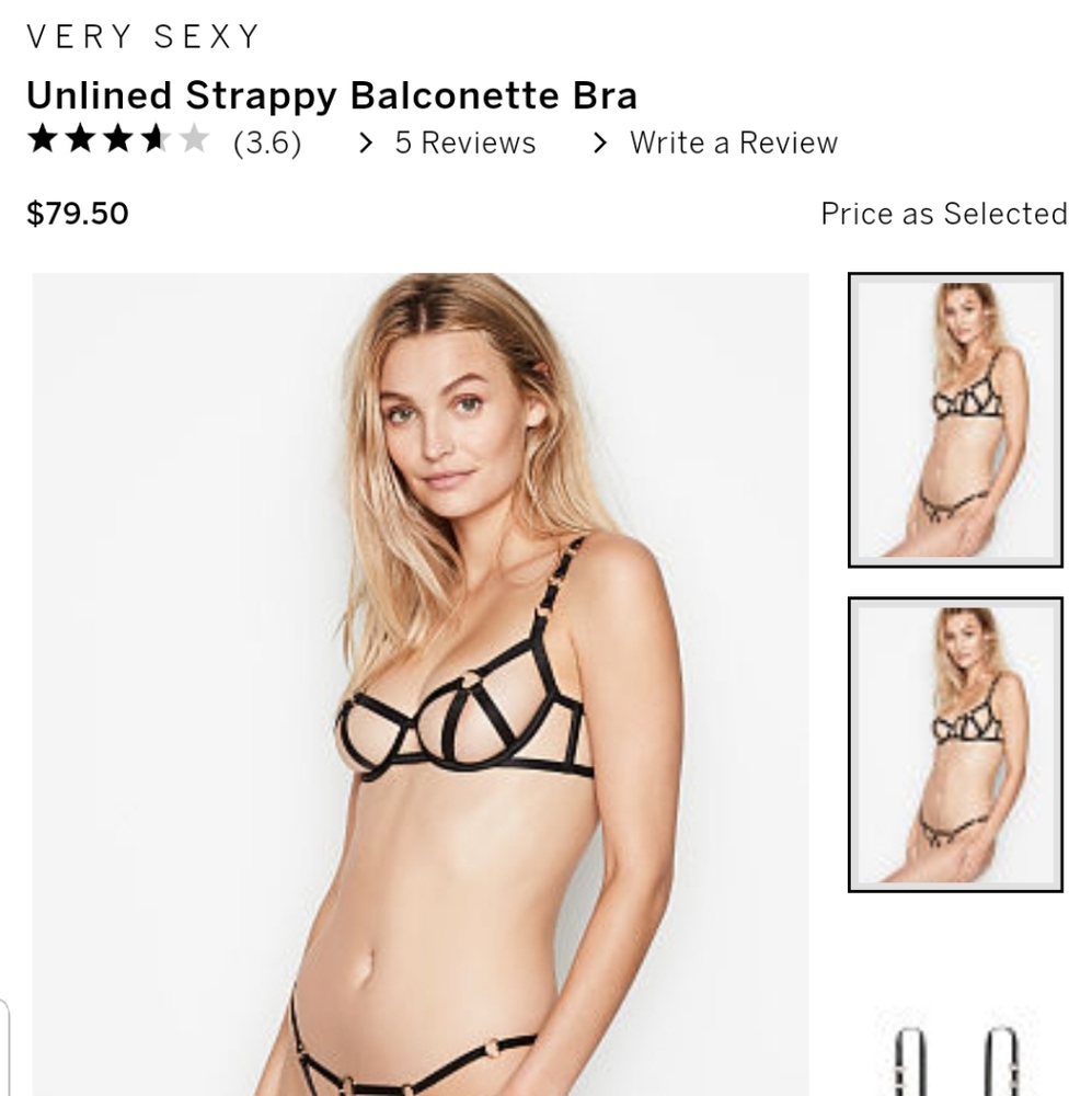 Victoria Secret Unlined Strappy Bra